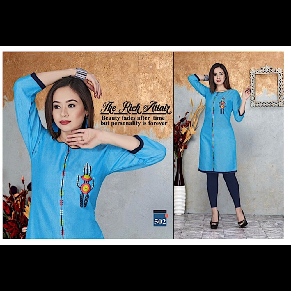 Indian Pakistani Designer Embroidery Kurti 42 XL